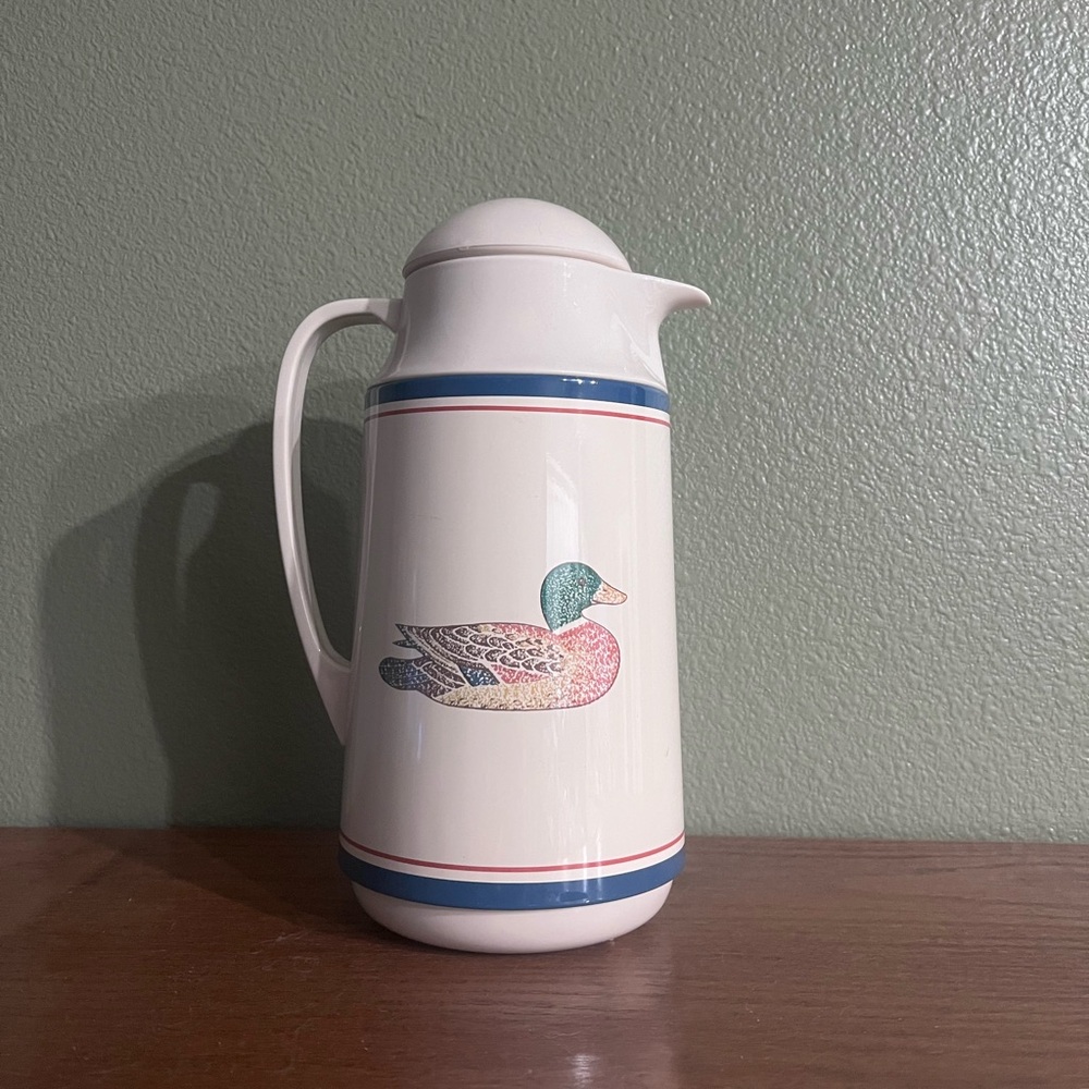 Corningware Mallard Duck Insulated Pitcher/ thermos
